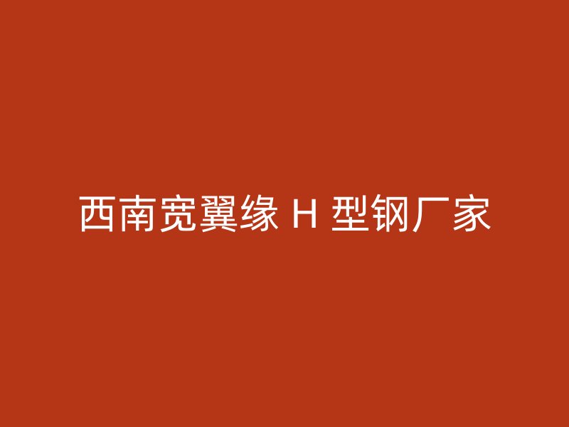 西南寬翼緣 H 型鋼廠家