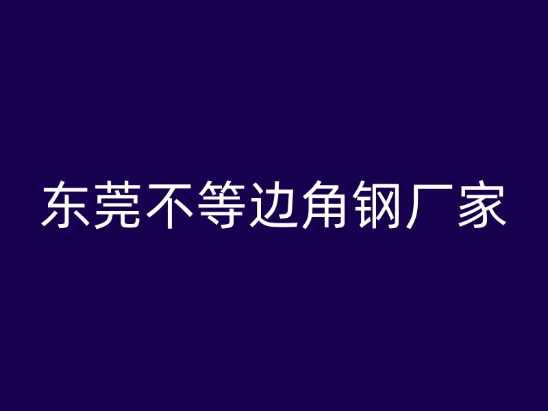東莞不等邊角鋼廠家