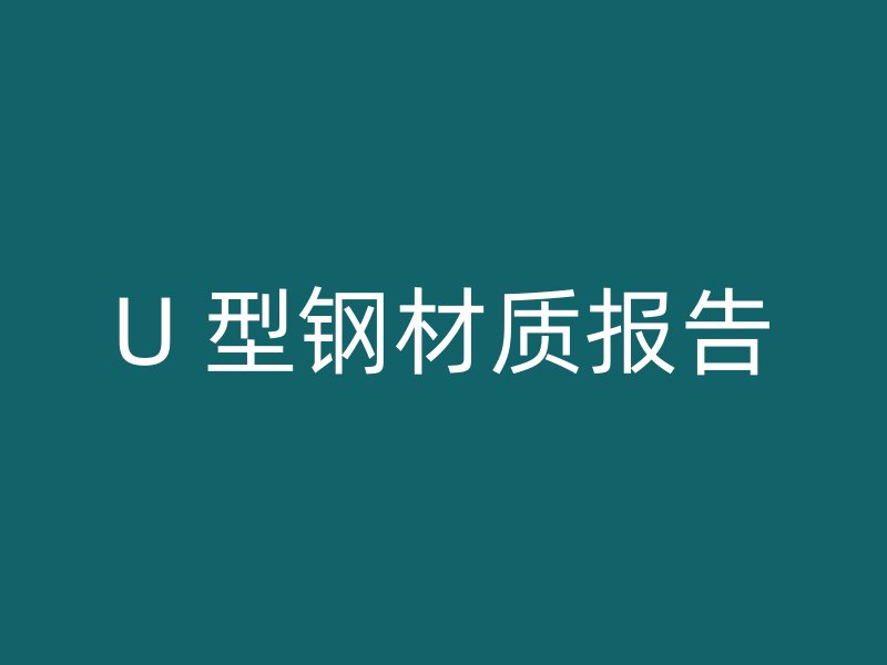 U 型鋼材質報告