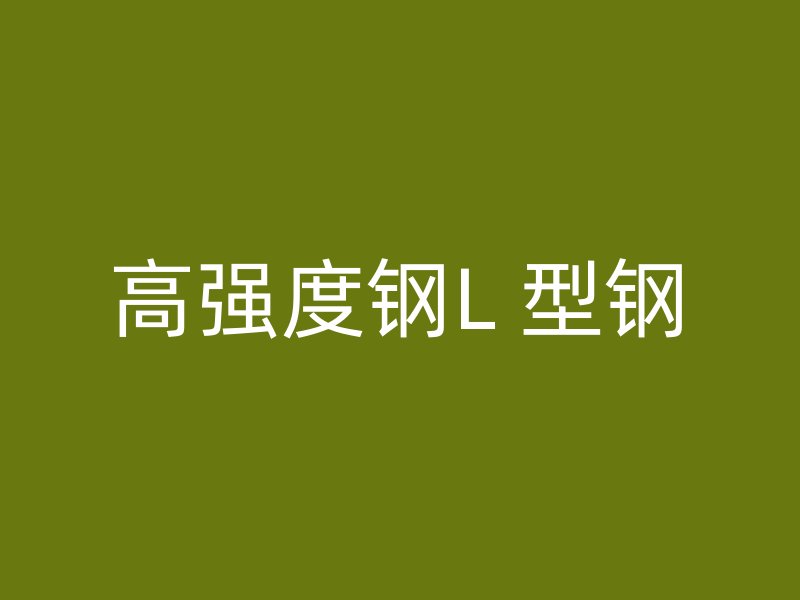 高強(qiáng)度鋼L 型鋼