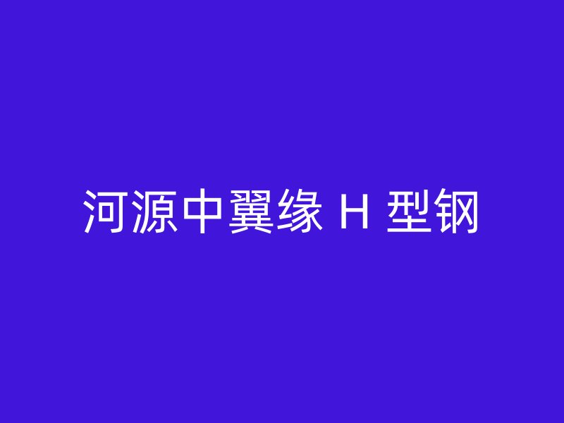 河源中翼緣 H 型鋼