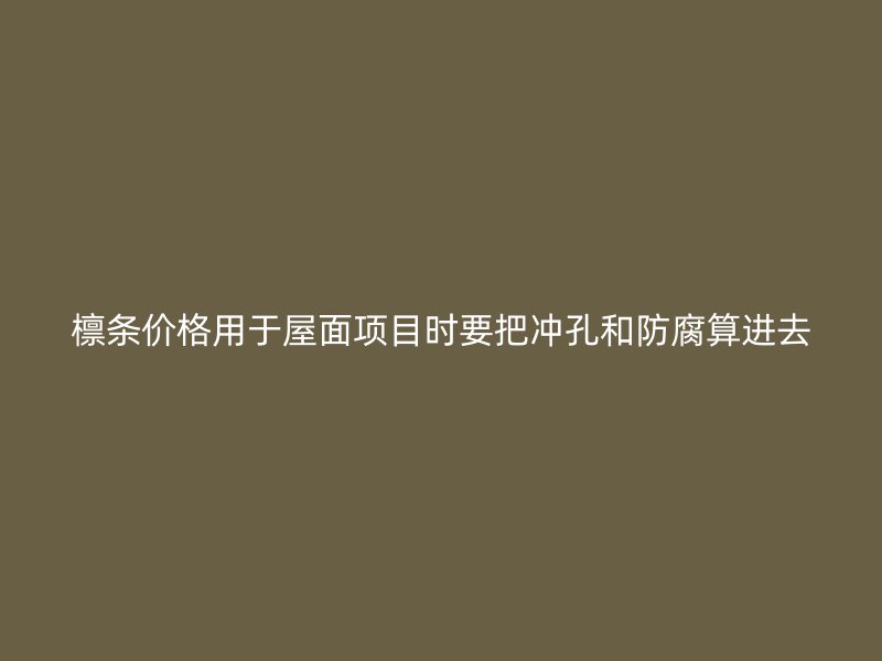 檁條價格用于屋面項目時要把沖孔和防腐算進(jìn)去