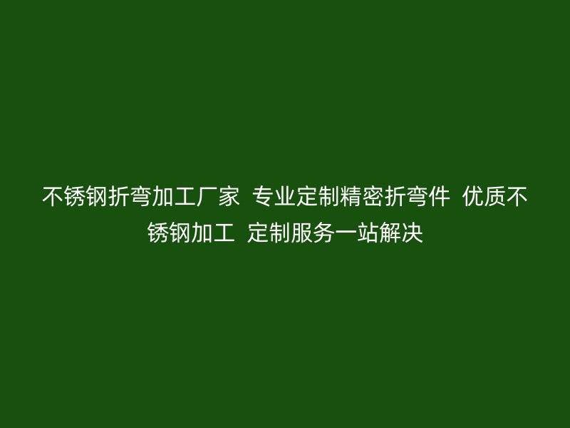 不銹鋼折彎加工廠家  專業(yè)定制精密折彎件  優(yōu)質(zhì)不銹鋼加工  定制服務(wù)一站解決